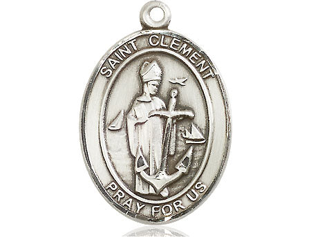 Extel Large Oval Pewter St. Clement Medal Made in USA