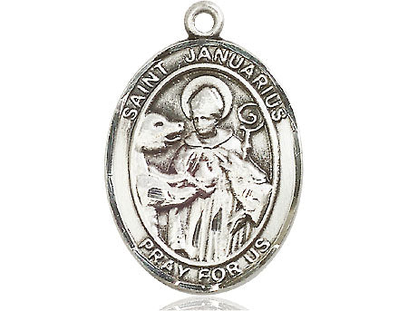 Extel Large Oval Pewter St. Januarius Medal Made in USA
