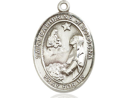 Extel Large Oval Pewter St. Catherine of Bologna Medal