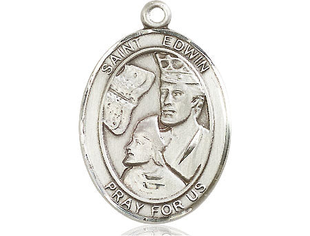 Extel Large Oval Pewter St. Edwin Medal Made in USA