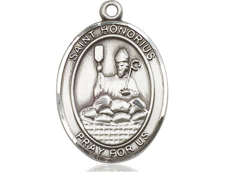 Extel Large Oval Pewter St. Honorius Medal Made in USA