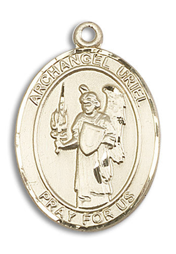 Extel Large Oval 14kt Gold Filled St. Uriel Medal USA