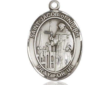 Extel Large Oval Pewter St. Jacob Medal Made in USA