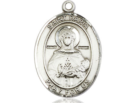 Extel Large Oval Pewter St. Daria Medal Made in USA