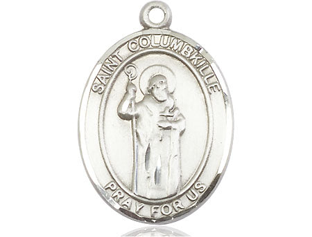 Extel Large Oval Pewter St. Columbkille Medal Made in USA