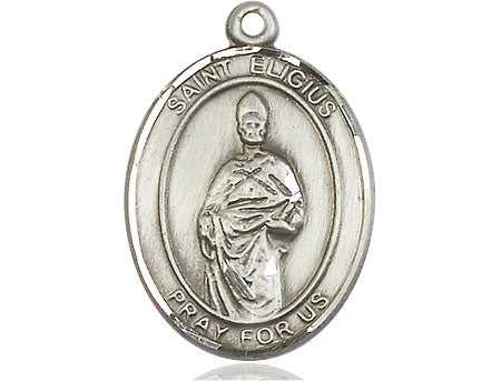Extel Large Oval Pewter St. Eligius Medal Made in USA
