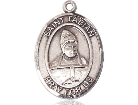 Extel Large Oval Pewter St. Fabian Medal Made in USA