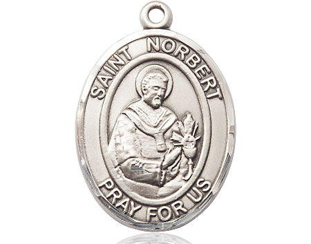 Extel Large Oval Pewter St. Norbert Medal Made in USA