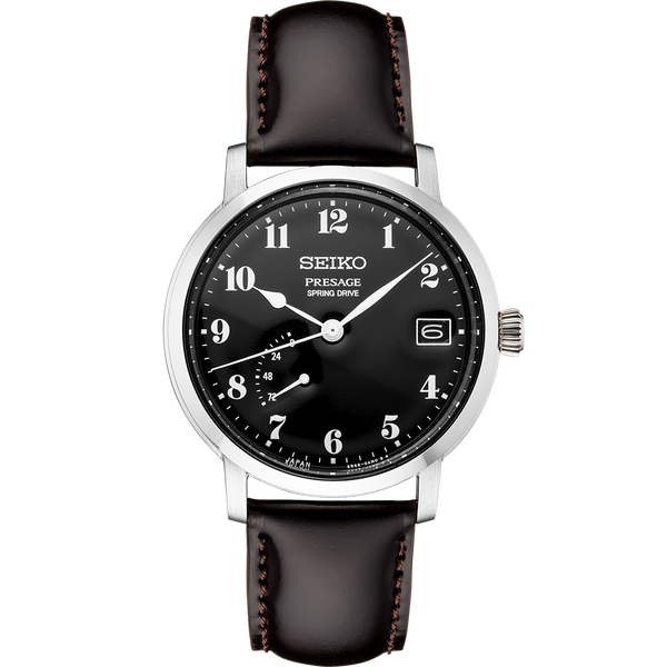 Seiko SNR039 Presage Spring Drive Enamel Black Dial