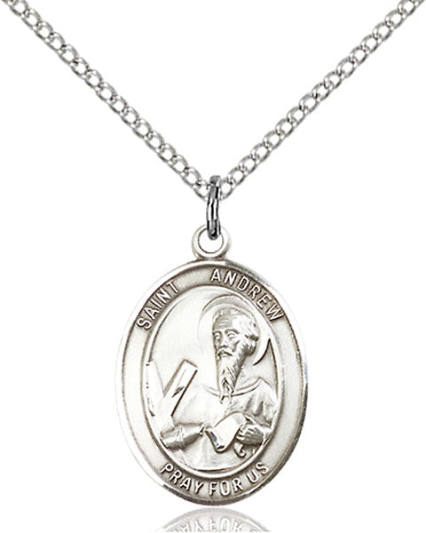 Extel Medium Oval Sterling Silver St. Andrew Pendant USA