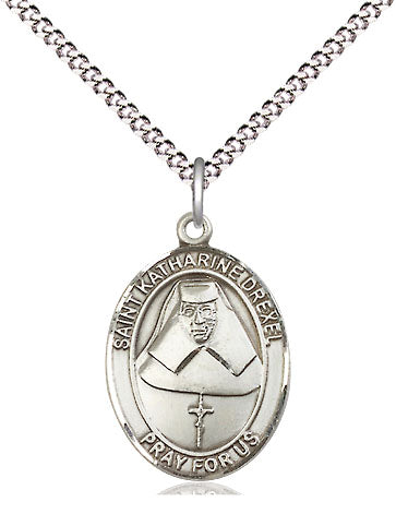 Extel Medium Oval Pewter St. Katharine Drexel Pendant