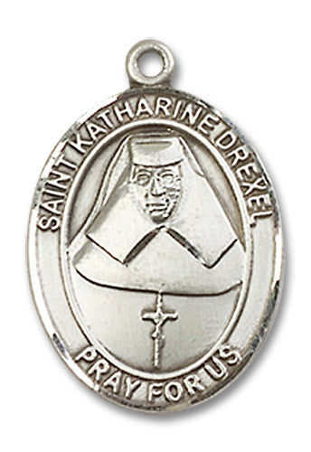 Extel Medium Oval Sterling Silver St. Katharine Drexel Medal