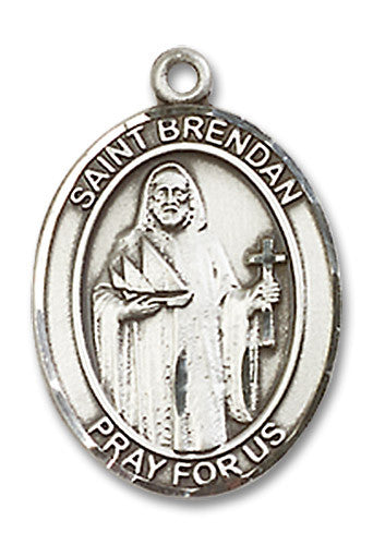 Extel Medium Oval Sterling Silver St. Brendan Medal USA