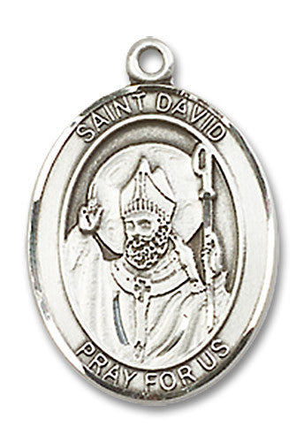 Extel Medium Oval Sterling Silver St. David Medal USA