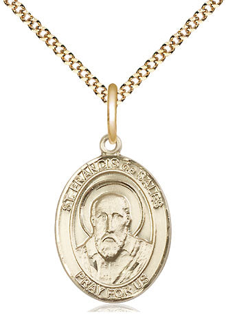Extel Medium Oval 14kt Gold Filled St. Francis Pendant