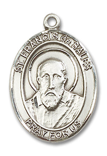 Extel Medium Oval Sterling Silver St. Francis Medal Made in USA