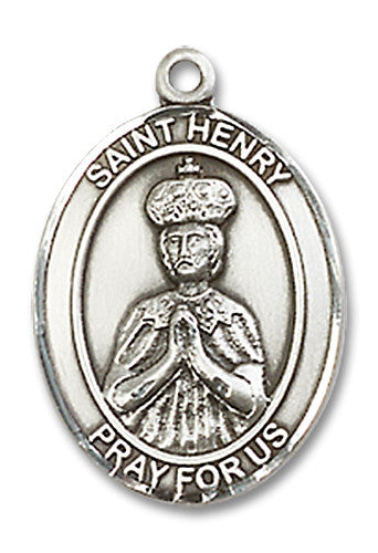 Extel Medium Oval Sterling Silver St. Henry II Medal Made in USA
