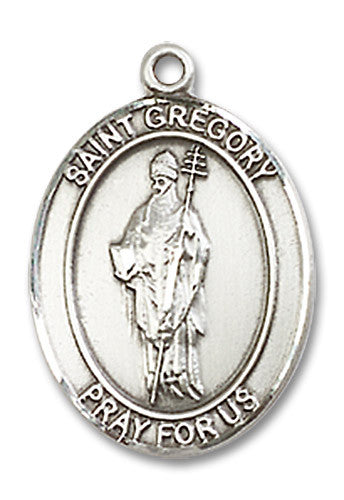 Extel Medium Oval Sterling Silver St. Gregory Medal Made in USA