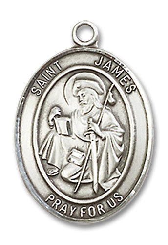 Extel Medium Oval Sterling Silver St. James Medal Made in USA