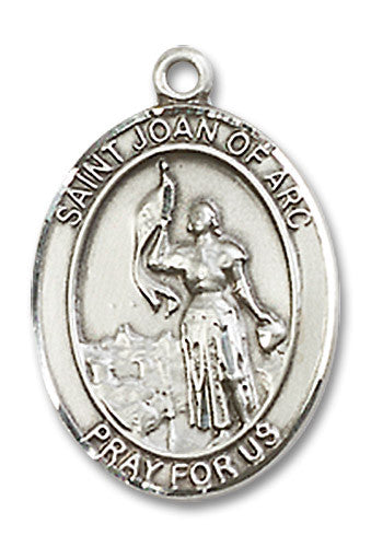 Extel Medium Oval Sterling Silver St. Joan of Arc Medal