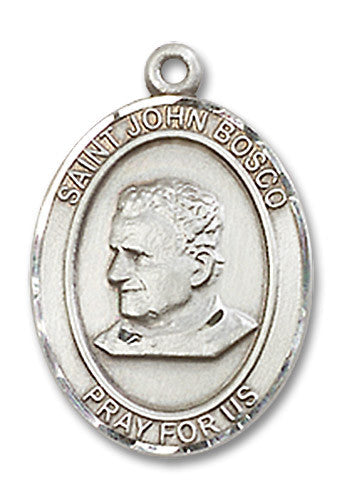 Extel Medium Oval Sterling Silver St. John Bosco Medal