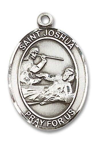 Extel Medium Oval Sterling Silver St. Joshua Medal Made in USA