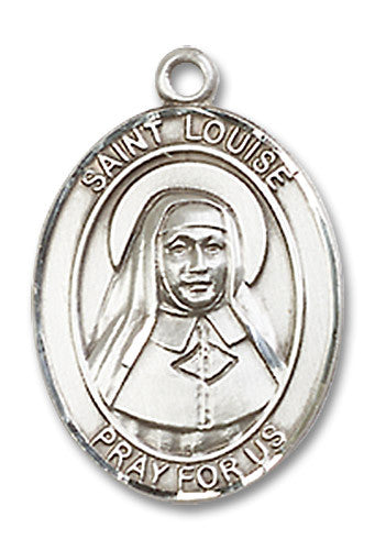 Extel Medium Oval Sterling Silver St. Louise de Marillac Medal