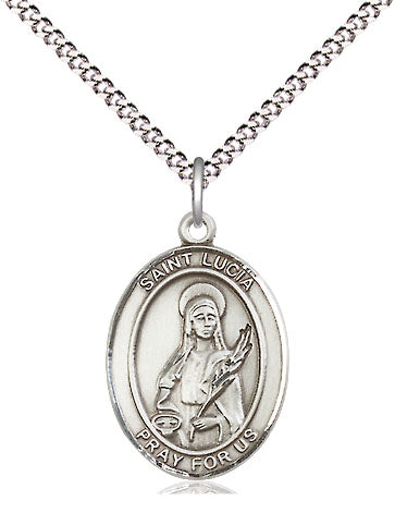 Extel Medium Oval Pewter St. Lucia Pendant with Chain