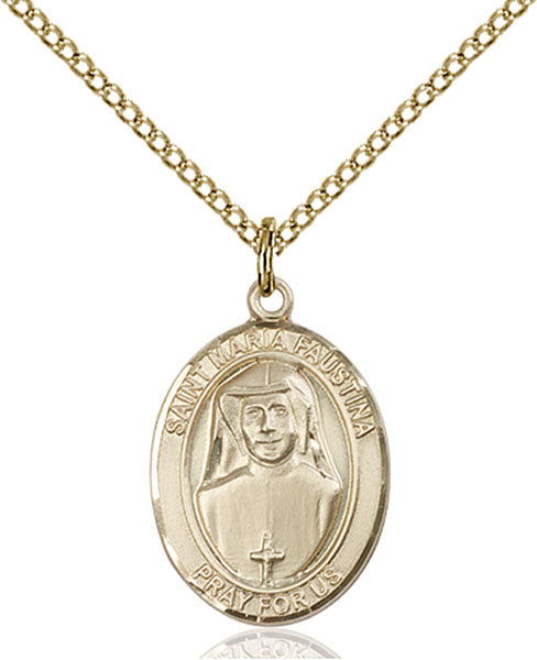 Extel Medium Oval 14kt Gold Filled St. Maria Pendant USA