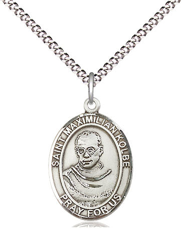 Extel Medium Oval Pewter St. Maximilian Kolbe Pendant