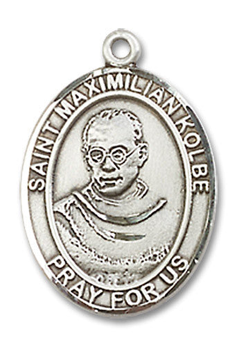 Extel Medium Oval Sterling Silver St. Maximilian Kolbe Medal