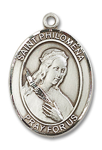 Extel Medium Oval Sterling Silver St. Philomena Medal