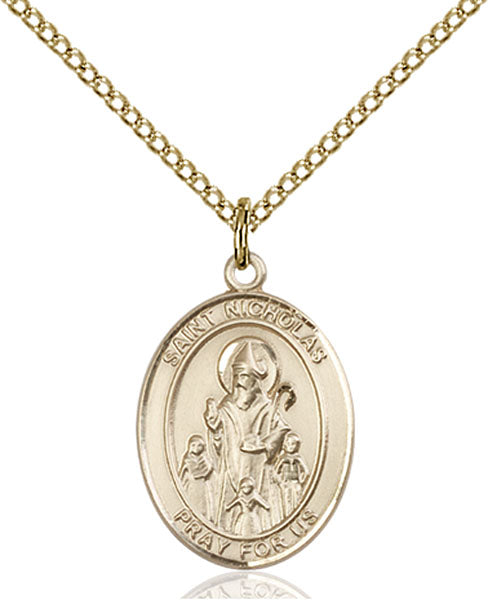 Extel Medium Oval 14kt Gold Filled St. Nicholas Pendant