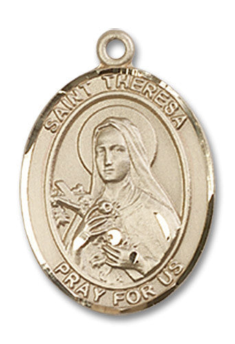 Extel Medium Oval 14kt Gold Filled St. Theresa Medal USA