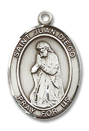 Extel Medium Oval Sterling Silver St. Juan Diego Medal