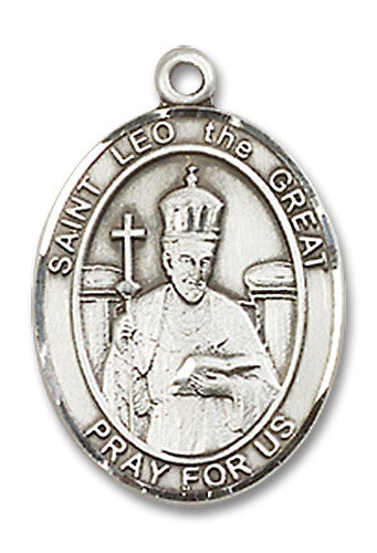 Extel Medium Oval Sterling Silver St. Leo the Great Medal