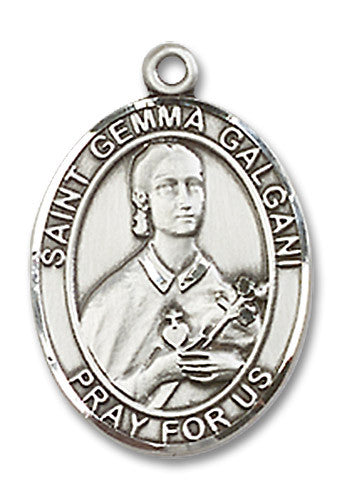 Extel Medium Oval Sterling Silver St. Gemma Galgani Medal