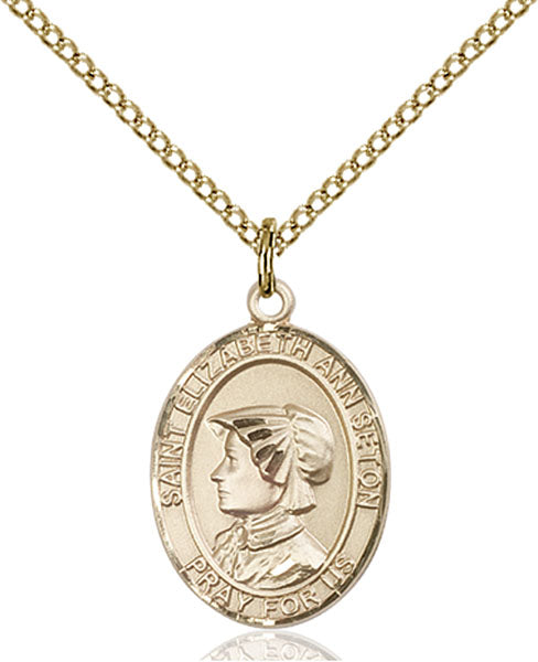 Extel Medium Oval 14kt Gold Filled St. Elizabeth Pendant