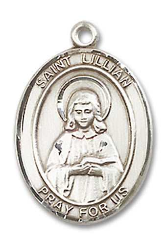 Extel Medium Oval Sterling Silver St. Lillian Medal Made in USA