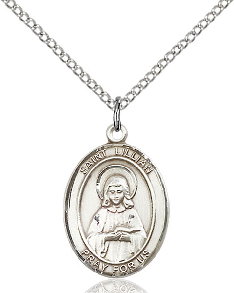 Extel Medium Oval Sterling Silver St. Lillian Pendant