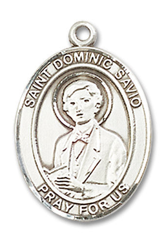 Extel Medium Oval Sterling Silver St. Dominic Savio Medal