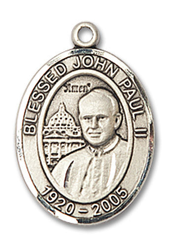 Extel Medium Oval Sterling Silver St. John Paul II Medal