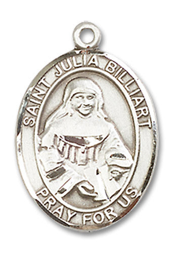 Extel Medium Oval Sterling Silver St. Julia Billiart Medal