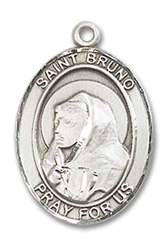 Extel Medium Oval Sterling Silver St. Bruno Medal Made in USA