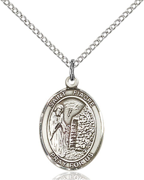 Extel Medium Oval Sterling Silver St. Fiacre Pendant