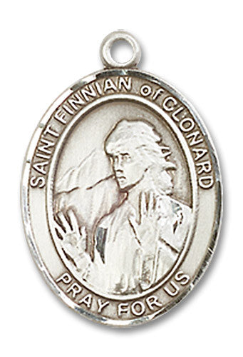 Extel Medium Oval Sterling Silver St. Finnian Medal USA