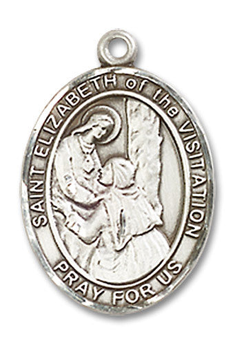 Extel Medium Oval Sterling Silver St. Elizabeth Medal USA