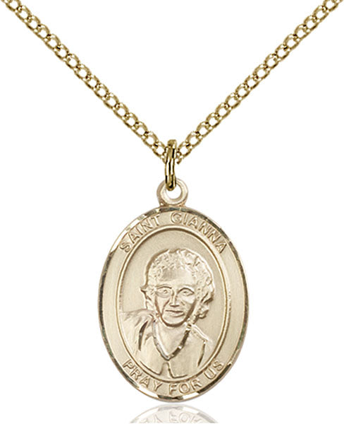 Extel Medium Oval 14kt Gold Filled St. Gianna Pendant