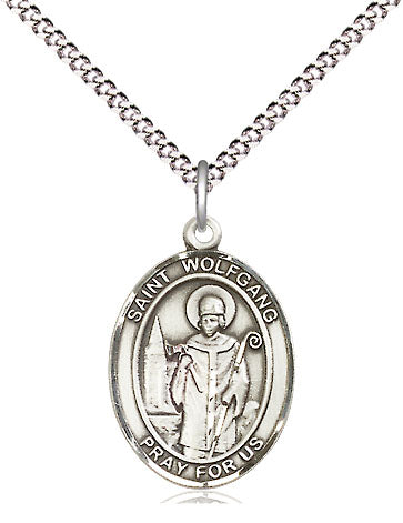 Extel Medium Oval Pewter St. Wolfgang Pendant with 18 Inch Chain Made in USA