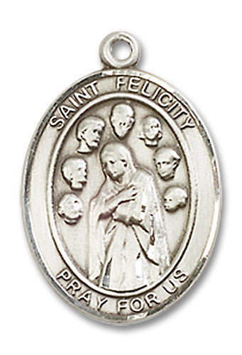 Extel Medium Oval Sterling Silver St. Felicity Medal Made in USA
